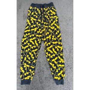 Batman Jogger  Pajama Pants Women's Small  100% Cotton Drawstring Waist